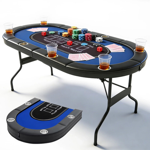 Oval poker table foldable - oval,