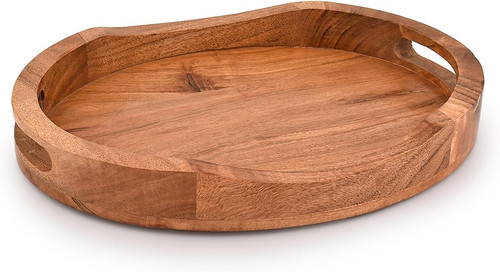 Tray acacia wood oval - acacia, large