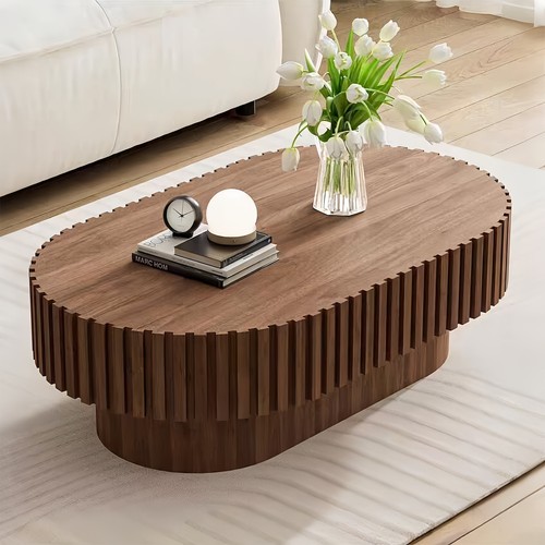 Oval coffee table mid century - oval, table,mid