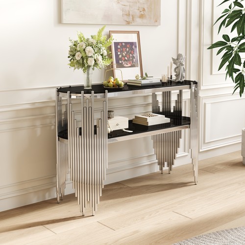 Luxury silver console table - luxury,