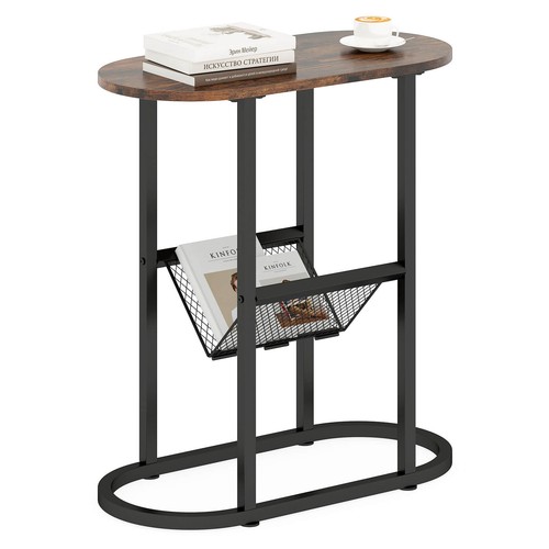 Tier side table oval - 2-tier,