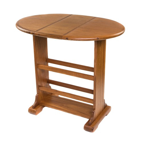 Brown solid wood oval - brown,